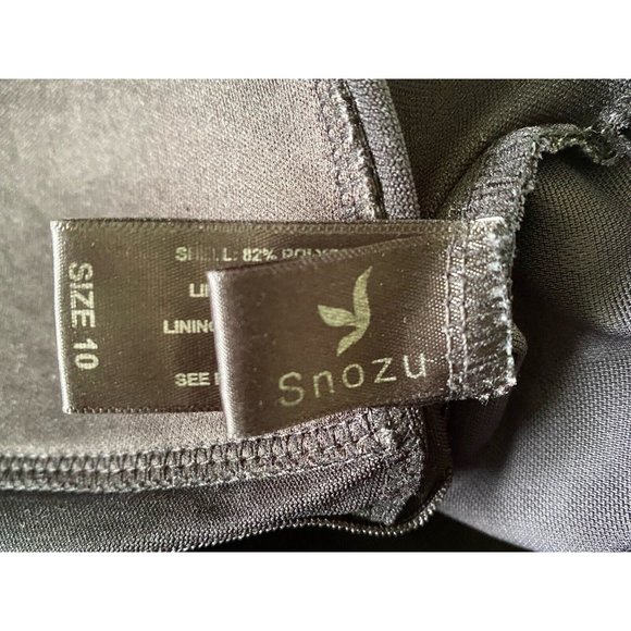 Snozu Vtg Black Polka Dot Stretch Nylon Slimming Ruched One Piece Swimsuit Sz 10 - Picture 6 of 12